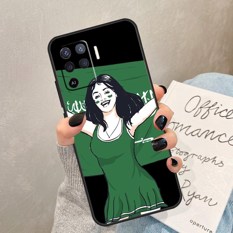 Saudi-Arabien Flagge Hülle Für Oppo A40 A60 A80 A78 A38 A18 A98 A58 A96 A76 A16 A94 A74 A54 A15 A17 A57 A77 A5 Pro