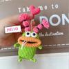 1pcs Funny Sausage Mouth Doll Crochet Keychains Handmaking Knitting Car Keys Holder Creative Storage Bag Pendant Gift Bag Charm