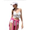 Korean-Style High Waist Two-Piece Swimsuit with Hollow-Out Skirt