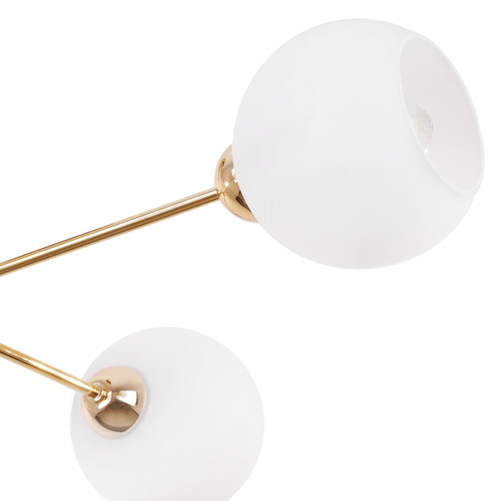 Asturia Gold Ceiling Lamp 4-Flat White Lampshade E27