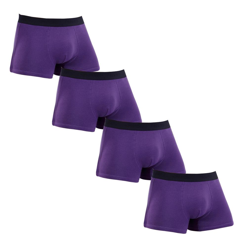 BONITOS 4 Stück Sexy Herren Höschen Print Boxer für Mann Pack Baumwolle Unterhosen Slips Mann Unterwäsche