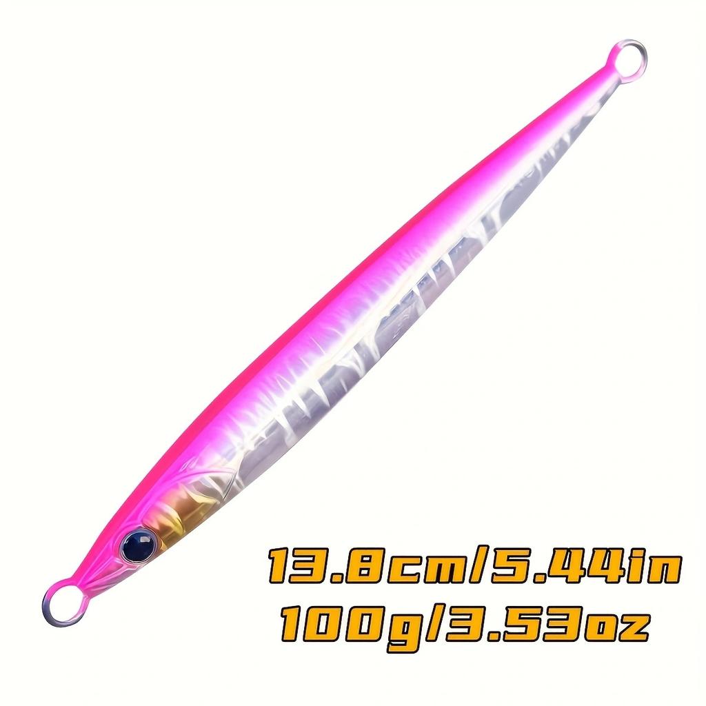 Jig Sea Fishing Lures Metal Jig 100g120g Vertical Slow Pitch Jigging Lures Salt Water Fishing Tackle, Fast Sinking Lure