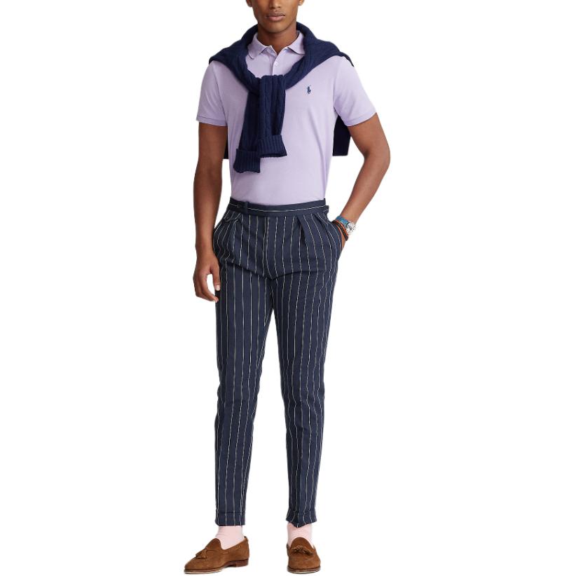 Polo Ralph Lauren Slim Fit Short Sleeve Polo Shirt Men Tops Pink Purple MNPOKNI1N821433-530