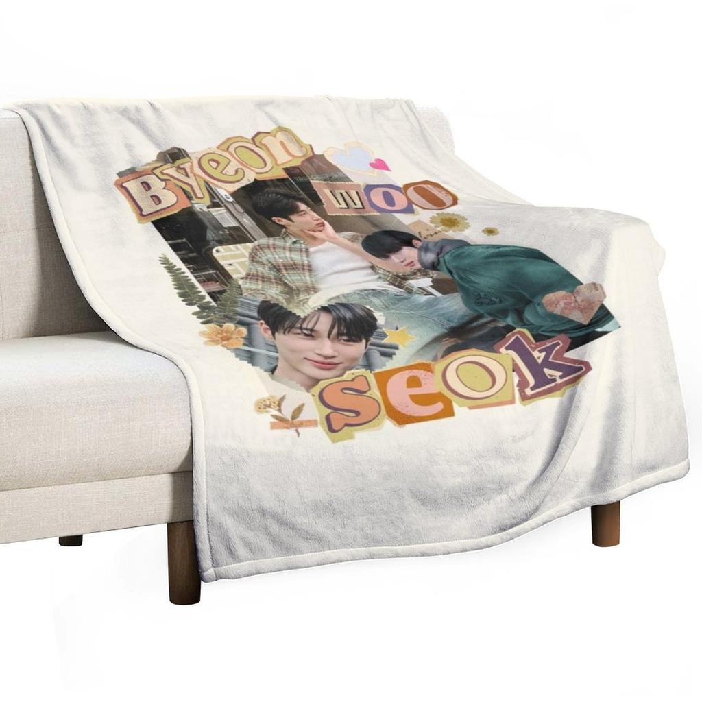 Byeon Woo-seok Scrapbook Design Art Throw Blanket For Baby Quilt Blankets Sofas Of Decoration Bed Fashionable Blankets