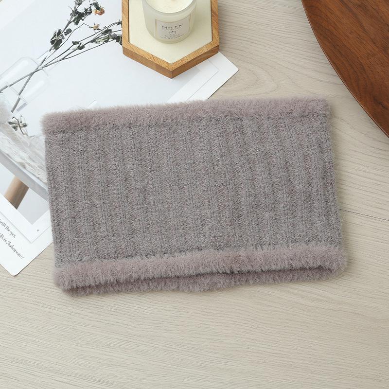 Autumn and Winter Casual Bright Diamond Rabbit Hair Mother Hat Versatile Plus Velvet Thickened Cold Proof Duck Tongue Cap Can Scarf Warm Set New