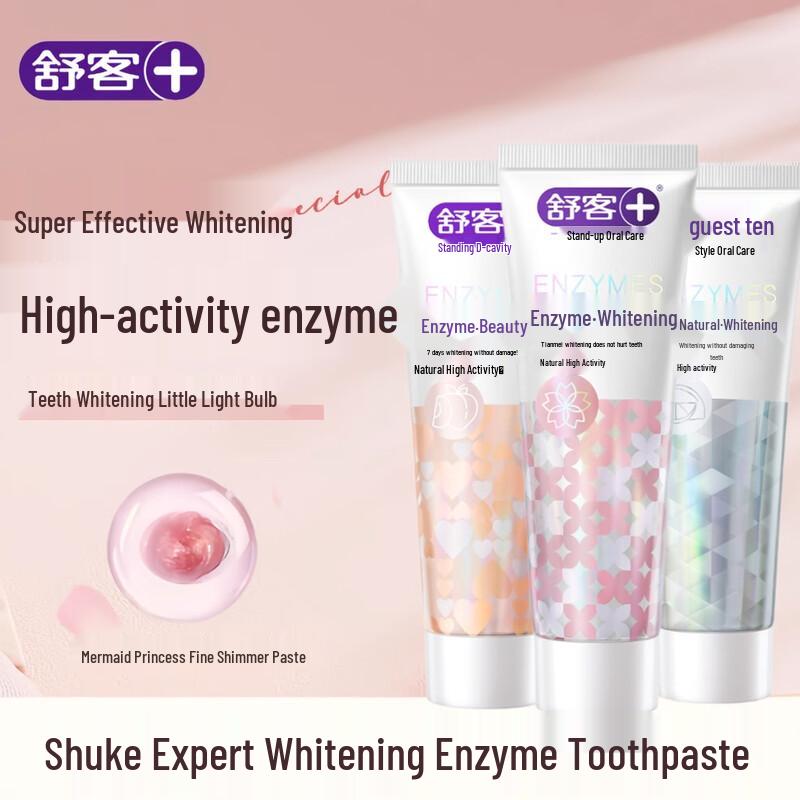 

Saky Enzyme Whitening Toothpaste - Cherry Blossom, Lime & White Peach (3-Pack)