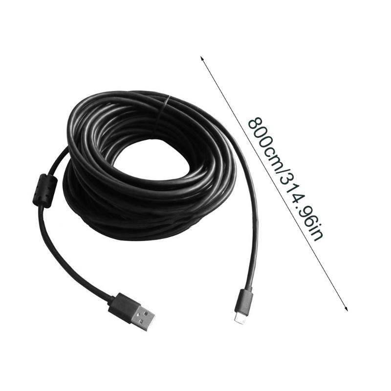 Extended Long 8m USB Charging Cable Heavy Duty Data Sync Wire Line for Stable Data Transmission and Extended Reach