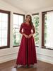 Elegante Abito da Sposa da Donna Paillettes Pizzo Scollo a V Maniche Lunghe Splendido per Damigelle d'Onore Feste Abiti da Ballo Lunghi