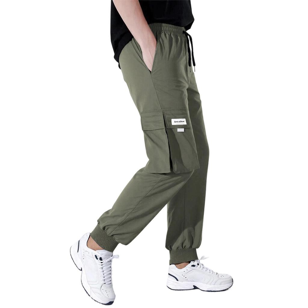 Herre Salopetter Snøring Flerlommer Casual Bukser Turbukser