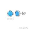 Stylish Geometric Round Stud Earrings for Men Boys, Black Agate Tiger Eye Natural Stone Earrings, Fashion Daily Jewelry Gift