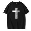 Camiseta de Manga Corta para Hombre de Verano con Estampado de Letra Cruzada Cuello Redondo Moderna Casual Hip-hop Camiseta Top para Hombre