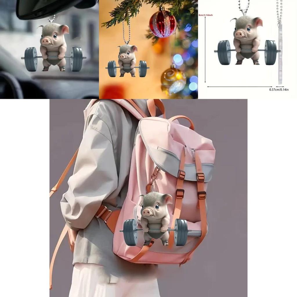 Pig Trendy Acrylic Car Charm For Eyecatching And Fun Car Interior Decor