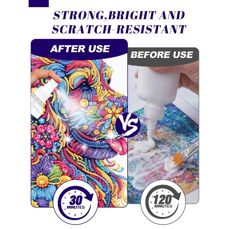 150-300ml Diamond Painting Versiegelungsspray Transparent Glänzend Perlenfixierkleber für Diamond Art Puzzle Basteln DIY Schutzglanz