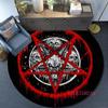 Vyrobeno v PRC Satanic Koberec Domácí Dekorativní Kulatý Koberec Měkký Módní Koberec Ložnice Protiskluzová podložka Podložka na židli Koberec Evil