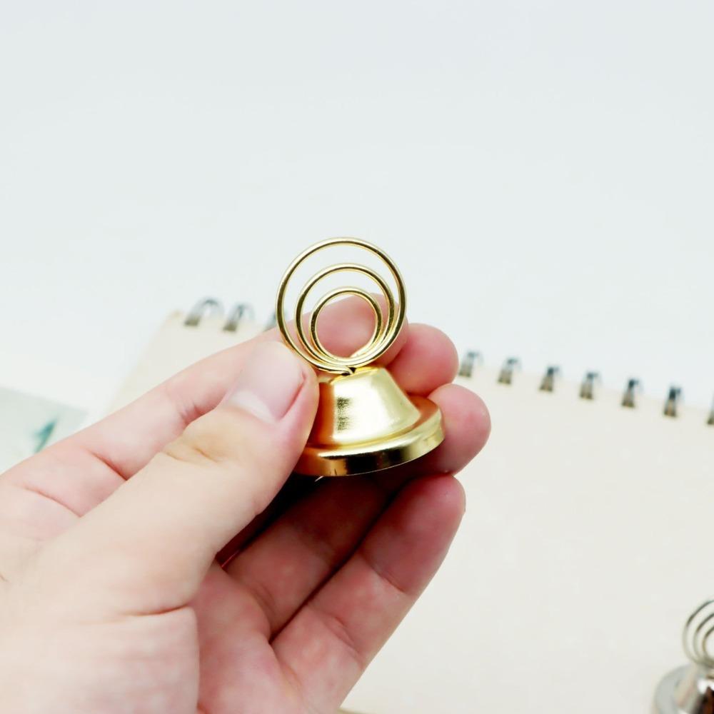 4pcs Picture Stands Stainless Steel Note Holder Elegant Portable Place Card Holder Rustproof Menu Clip Wedding Banquet