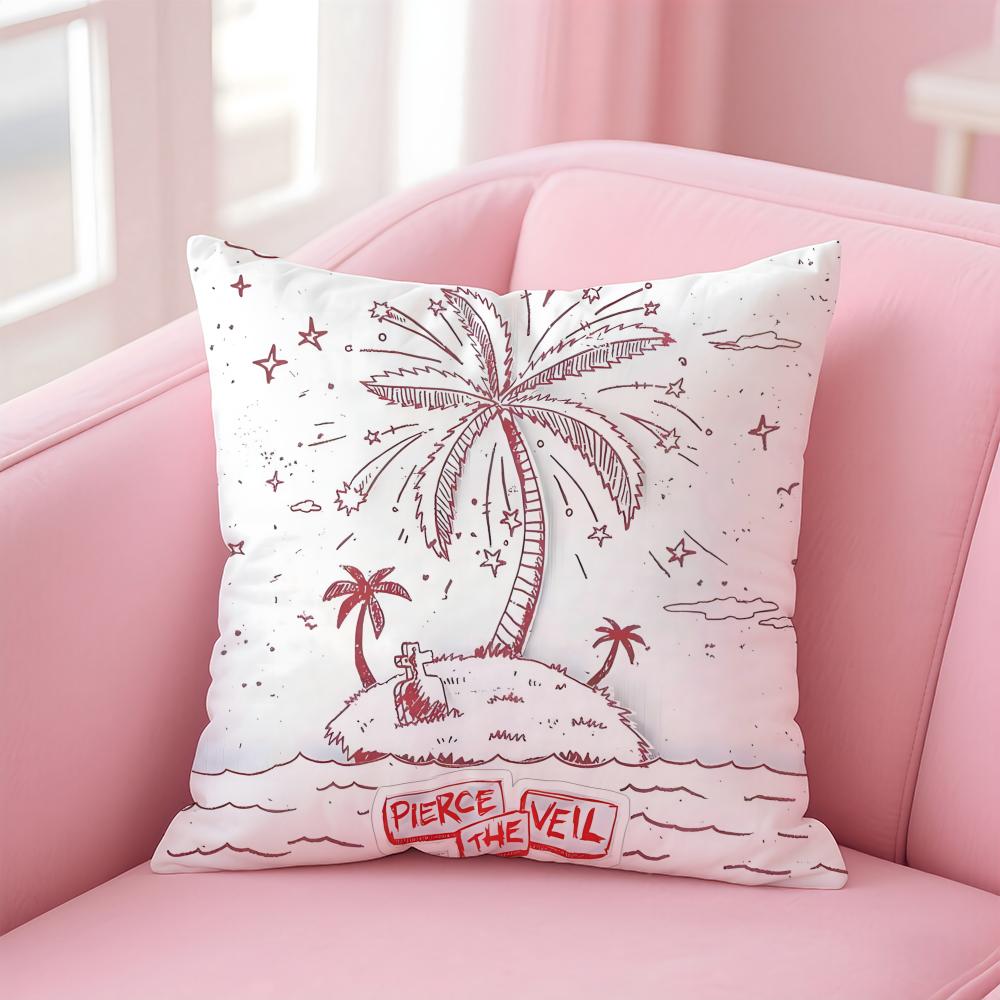 p-Pierce The Veil Cushion Cover Comfortable Reversible Pillow Cover Ideal for Car Sofa Bedroom & Beyond