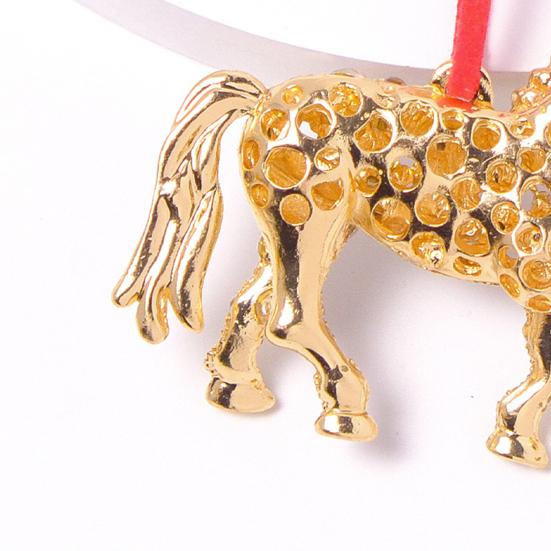 Ornament Ponei Animal Zodiac Cal Pandantiv Stras Decorațiune Pom de Crăciun Decorațiuni Festive de Sărbători