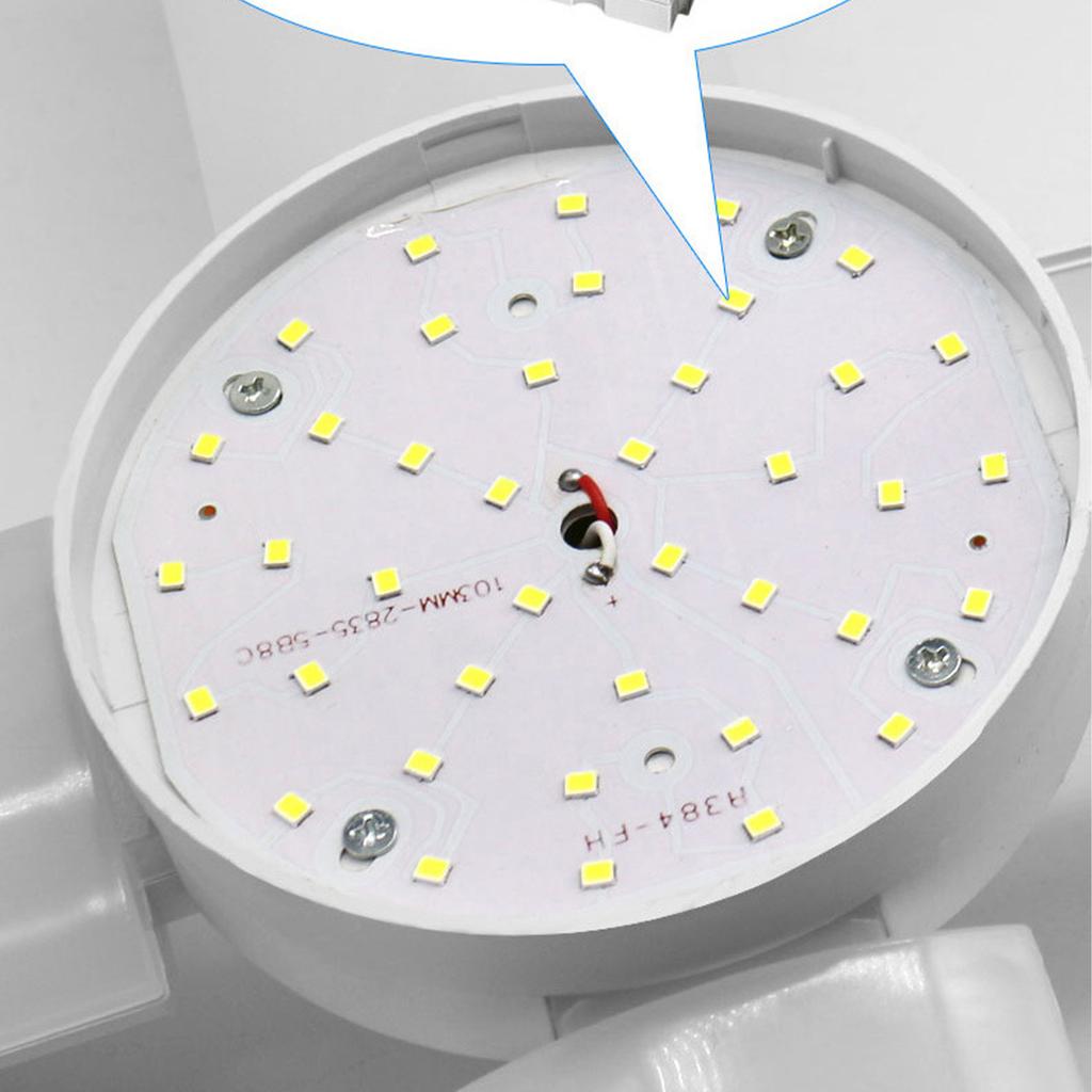 Folding LED Bulb, E27 Ceiling Fan Lamp, 3600 Lumen, 360° Lighting, 90 Degrees Adjustable 80W 6500K Energy Saving Super Bright For Living Room, Garage