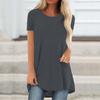 2024 Summer Plus Size Women’s Round Neck T-Shirt, Solid Color, Southeast Asian Fashion