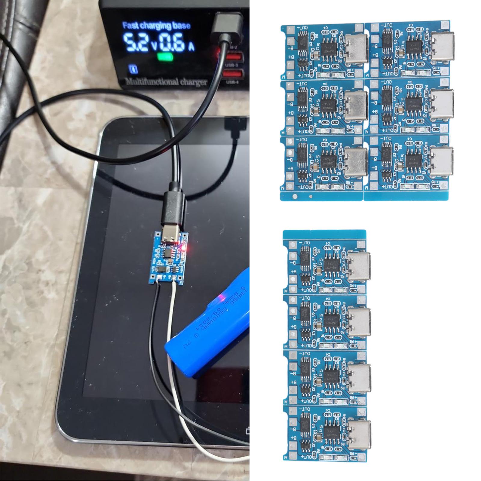 

Pack Of 10 Charging Module Type C Interface Charging Board with Overcurrent Protections for 18650 Lithium Battery