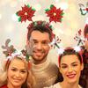 Cute Christmas Headbands Santa Hat Antlers Snowman Reindeer Cosplay Headbands Festival Funny Felt Xmas Hair Hoop Party Favors