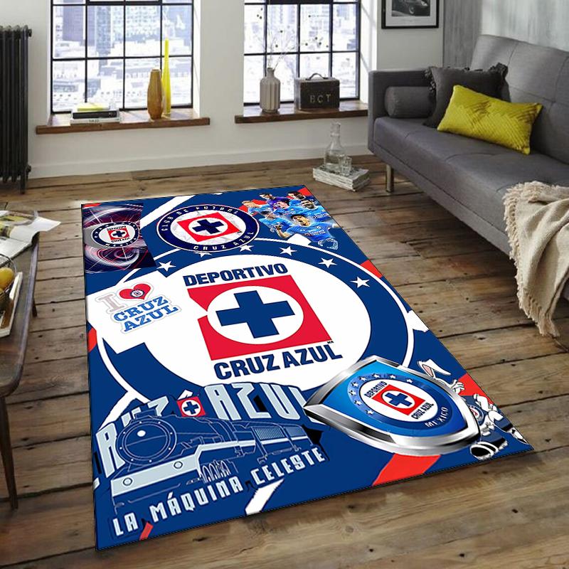 1pc Football Team Design Area Rug - Non-Slip, Soft & Cozy Floor Mat for Living Room, Bedroom, Office - Indoor/Outdoor Decorative Carpet