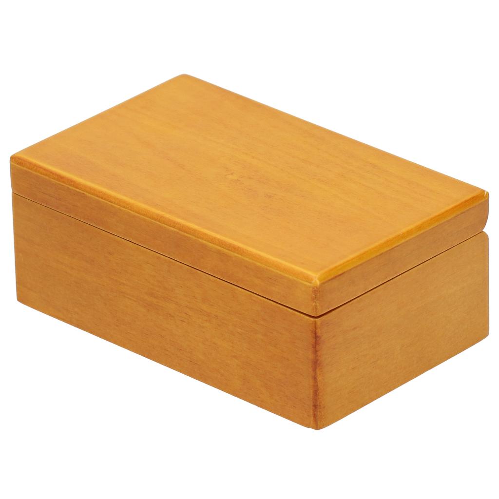 Wooden Decoration Musical Jewelry Storage Case with Mirror Desktop Music Box GiftOriginal Wood Color Track: for Love