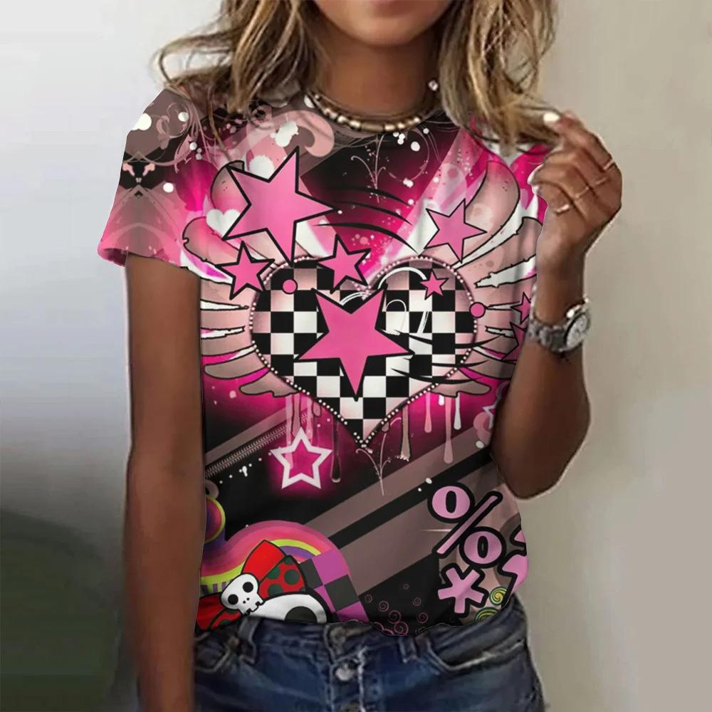 Women's Cute Short-sleeved Fashion Printed Top Is Comfortable T-Shirts Women’s