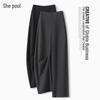 Tachi Women's 2025 Autumn High-Waist Loose Wide-Leg Casual Suit Pants