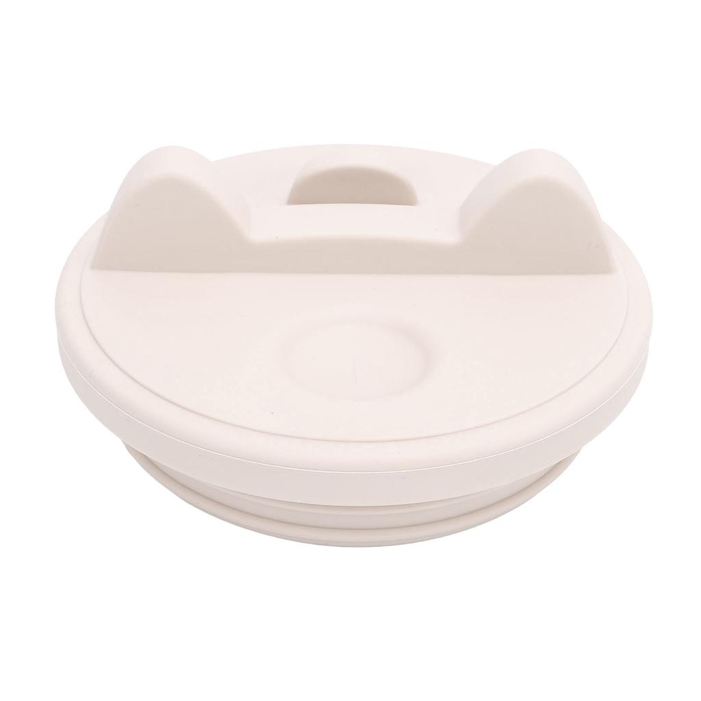 Water Cup Lid Cat Ear Shape Phone Holder Silicone Spill Proof Cover for 40oz Tumbler Cup Skin Color