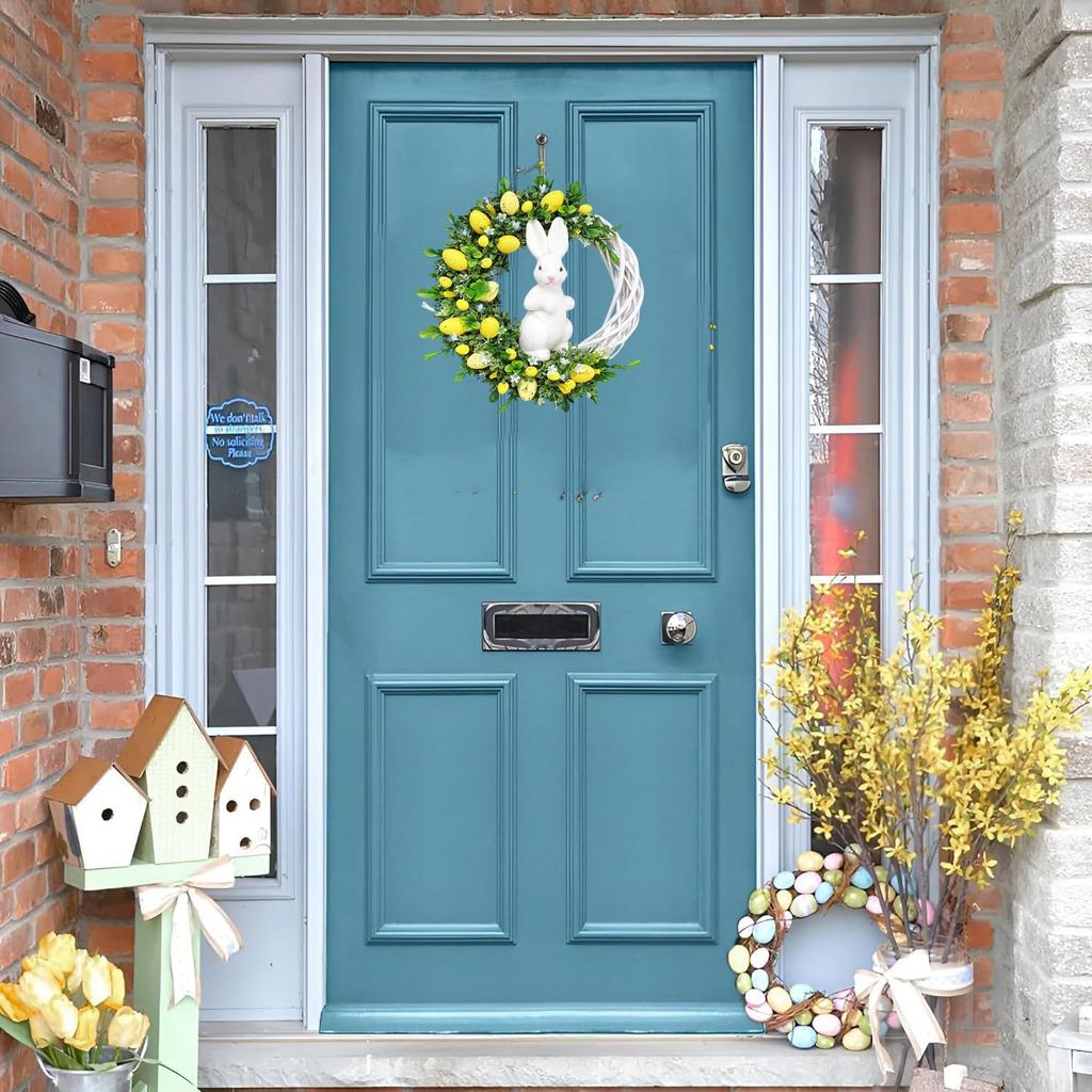 Ratanový 2D akrylový přívěsek velikonoční zajíček