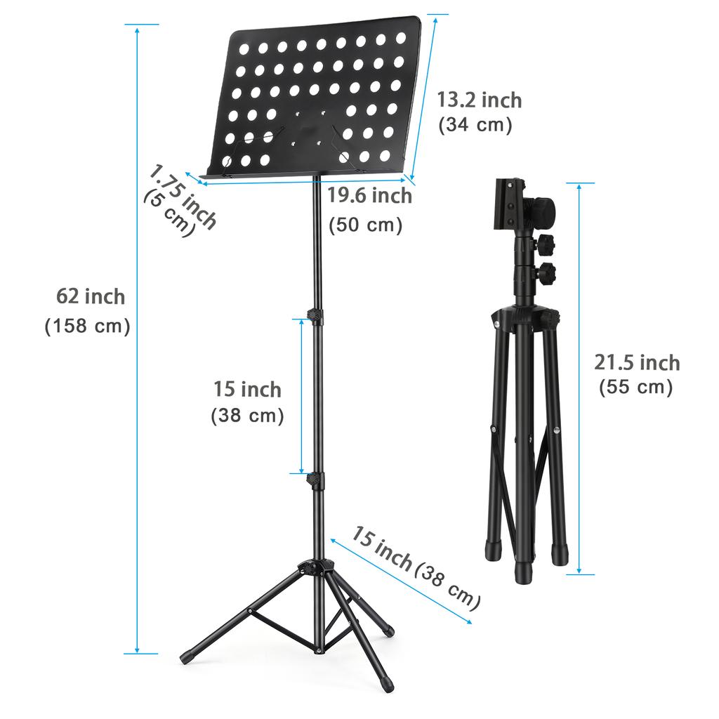 Buy Moukey MMS2 Adjustable Sheet Music Stand With Carrying Bag at