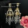 Medieval Gorgeous Pendant Earrings With A Light Luxury High-end Feel Retro Palace Baroque Pearl Banquet Flamboyant Style