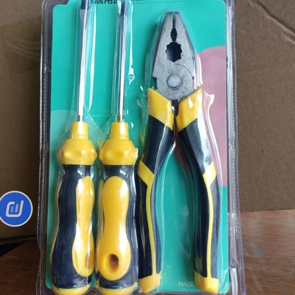 Industrial Screwdriver & Pliers Set with Reinforced Steel