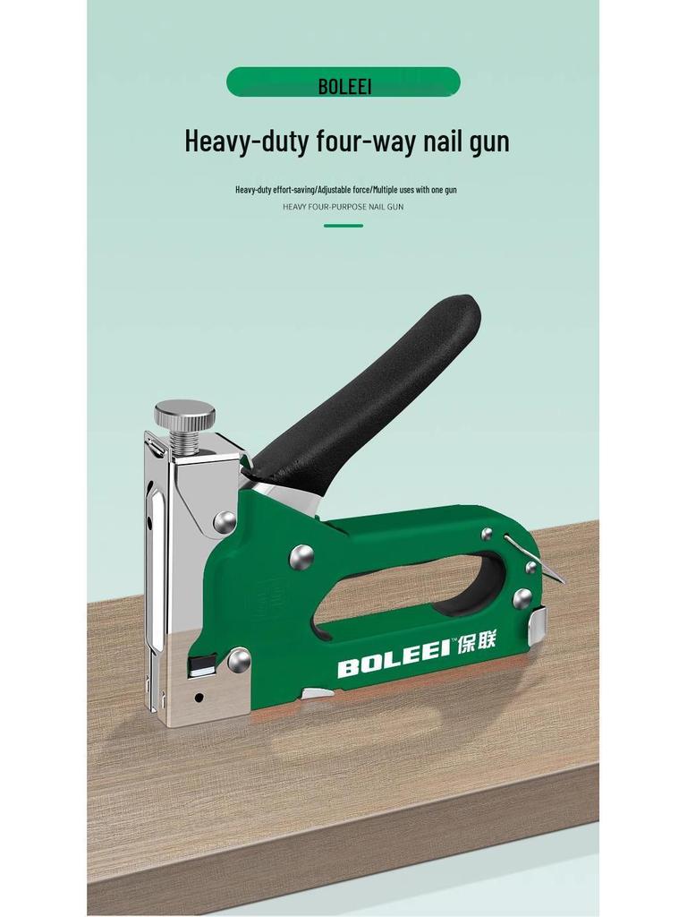 Manual Steel Nail & Staple Gun for Wire Slotting & Woodworking