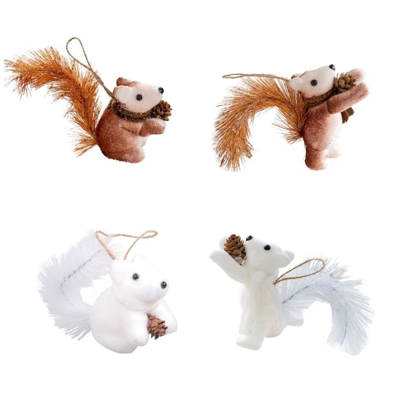 Festival Squirrel Christmas Tree Ornament Hanging Decoration Party Hanging Accessory For Homes Garden Party Decorations