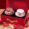European Elegant Bone China Coffee Cups - Light Luxury Rose Design