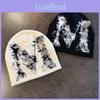M Letter Knitted Beanie Hat For Women Warm Winter Fashion Gift Accessory