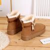 Fashion 2024 Long Plush Platform Snow Boots for Women Faux Suede Non Slip Cotton Padded Shoes Woman Winter Thick Soled Warm Ankle Boots