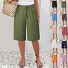 Europese & Amerikaanse Dames Casual Modebroek Middellang Effen Kleur