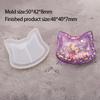 5PCS DIY Crystal Drip Glue Flowing Sand Pendant Mold Moon Love Cat Face Irregular Hanging Pendant Silicone Mold