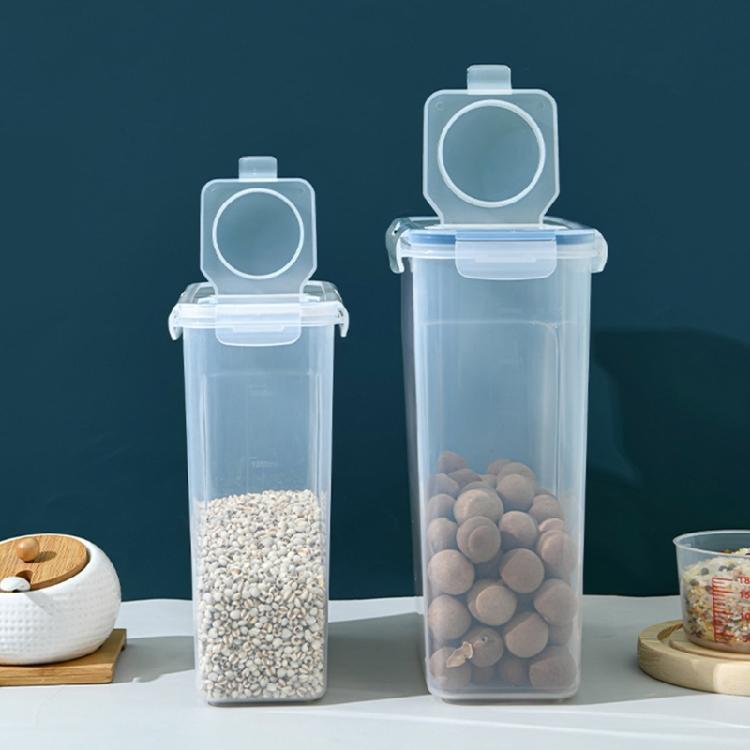 Multipurpose 4L Clear Food Storage Bin With Sealed Lid For Bulk Grains Bean And Kitchen Supplies