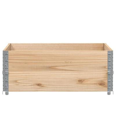 Pallet Top Frame Set 2 Pcs 100 X 100 Cm Solid Pine Wood