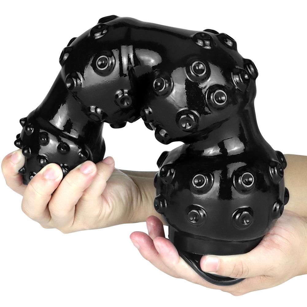 33cm Pull Beads Big Butt Plug Sexuální hračky Anální Dilátory Dilda Black Penis PVC Realistické Dick Fisting Slave Femdom Pegging