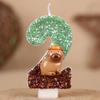 Cartoon Kapibara Numbers Birthday Candles Cake Decoration Party Holiday One Year Old Handmade Candles 0-9