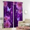 2D Flat Printing  JIT 2pcs   Curtains (Without Rod) Butterfly Bliss Pattern Modern Curtains Versatile Polyester Fabric Curtains