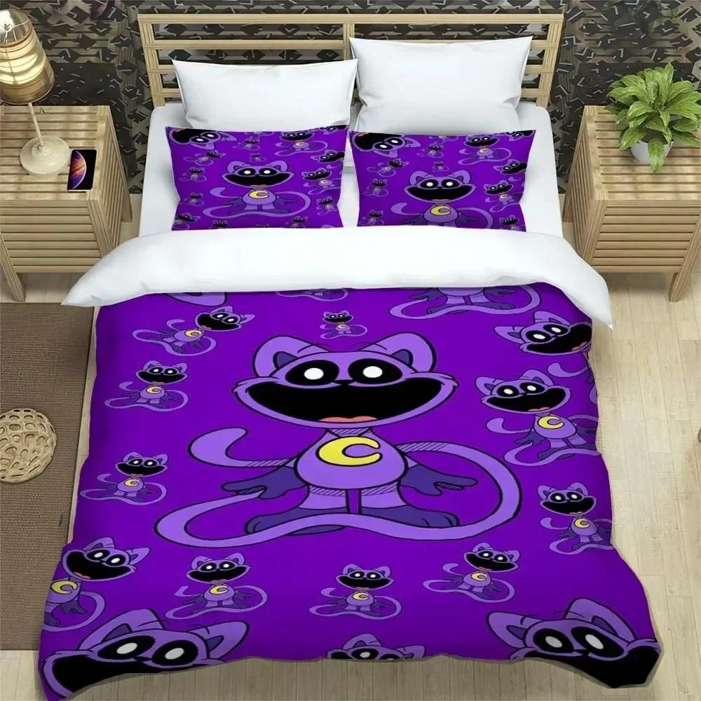 Top 3D Print Smiling Animals CATNAP DOGDAY Bedding Set Brand New Cool Anime Quilt Cover Pillowcase Soft Cartoon Children Gift