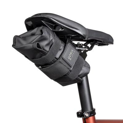 GORIX Waterproof Saddle Bag for Road Bicycle Saddle Large Stylish Frame Bag for Cross Bikes and Gravel Bikes (GURURIN) Bikes, Roll, Lightweight,