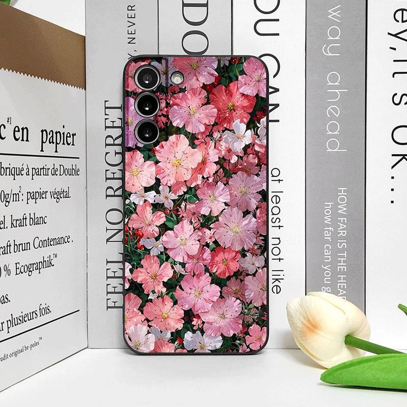Flowers Printing Beautiful Floral Fragments Silicone Phone Case for Samsung Galaxy S25 S24 S23 Ultra S22 Plus S21 FE Soft Cover