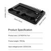 Cooling Stand for PS5/PS5 Slim/PS5 Pro with Headphone Hook and 3-Level Cooling Fan Controller Charging Station Gaming Consoles
